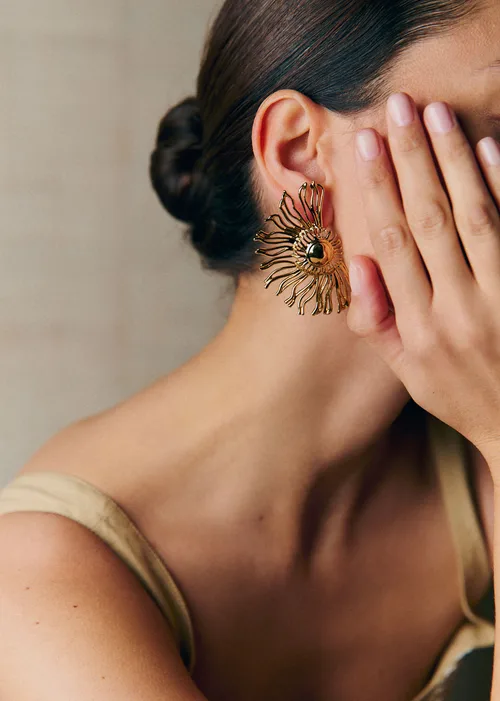 Boucles d'oreilles Célestine - Doré — image 3