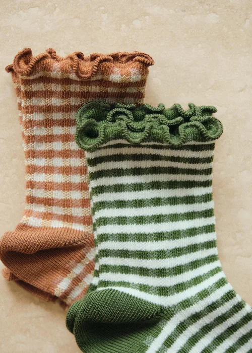 Chaussettes Vichy - Vichy Vert — image 3
