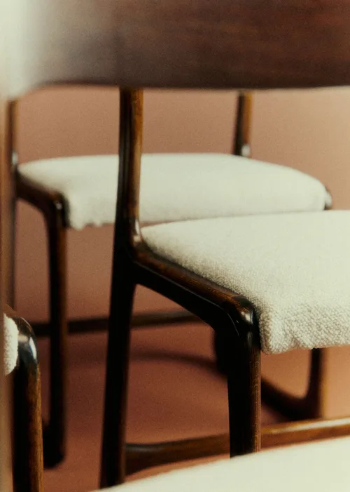 Lot de 5 chaises vintage Bauman - Chêne et hêtre teinté — image 7