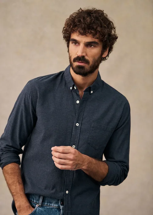 Chemise Charlie Flanelle - Bleu Chiné — image 3