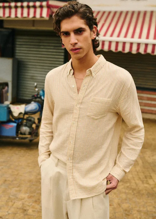 Chemise Luke - Rayures Écru / Beige