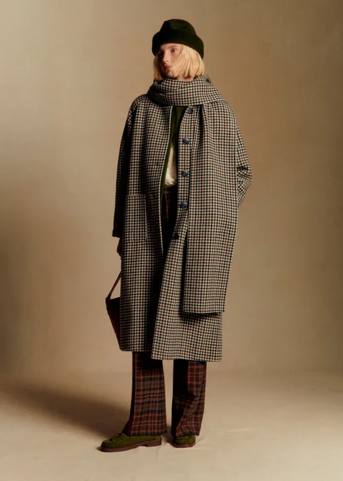 Manteau Kais - Carreaux Vert Marron — image 3