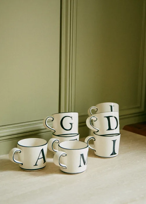 Tasse Tempo - Lettre G - Noir — image 3