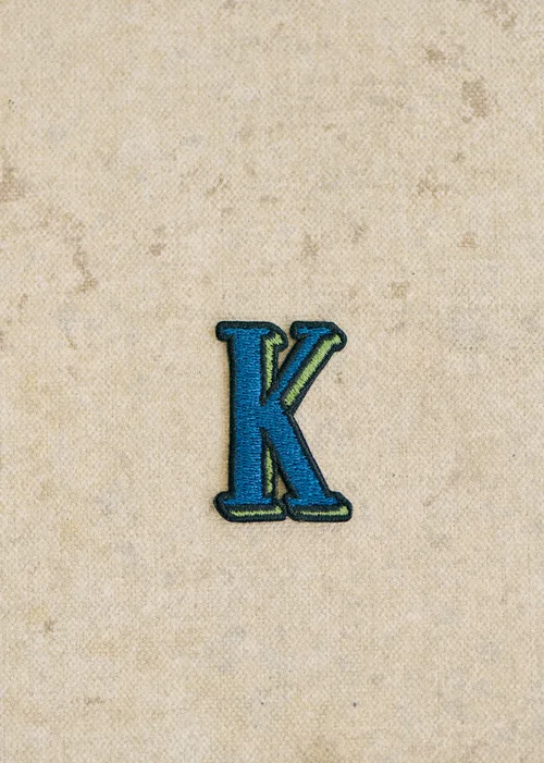 Ecusson vert / bleu - Lettre K - Bleu — image 2