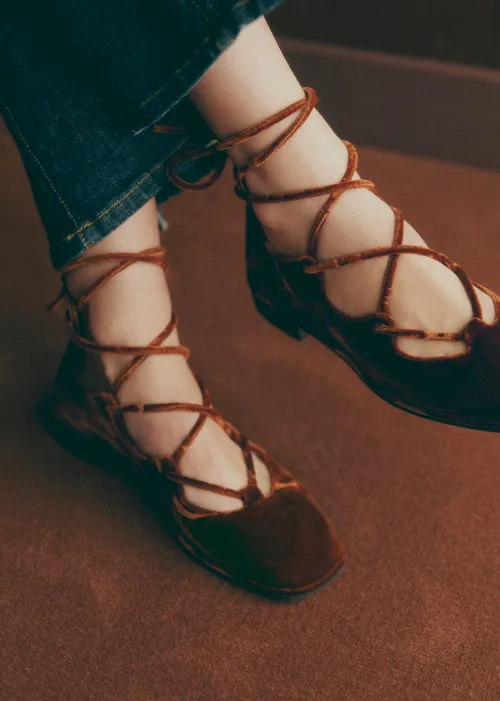 Ballerines Low Leocadie - Brique Velours — image 4