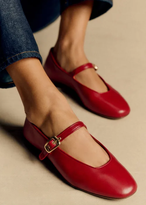 Ballerines Low Valentin - Rouge Lisse — image 6