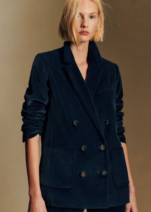 Veste MICHELE - Sézane x Antoinette Poisson - Velours Marine — image 2