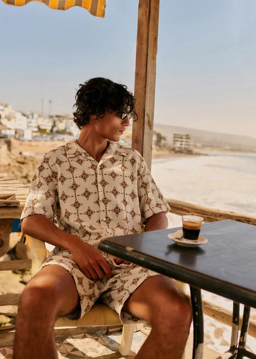 Chemise Holt - Naturel Broderie Camel — image 5