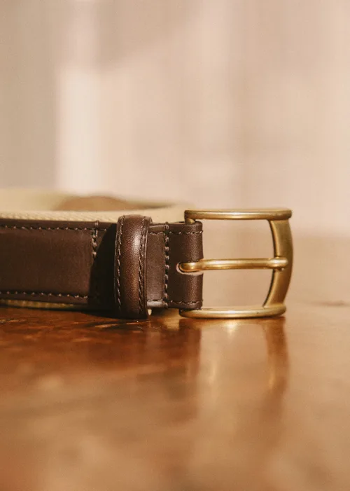 Ceinture Inaro - Beige Rayure Marine — image 3