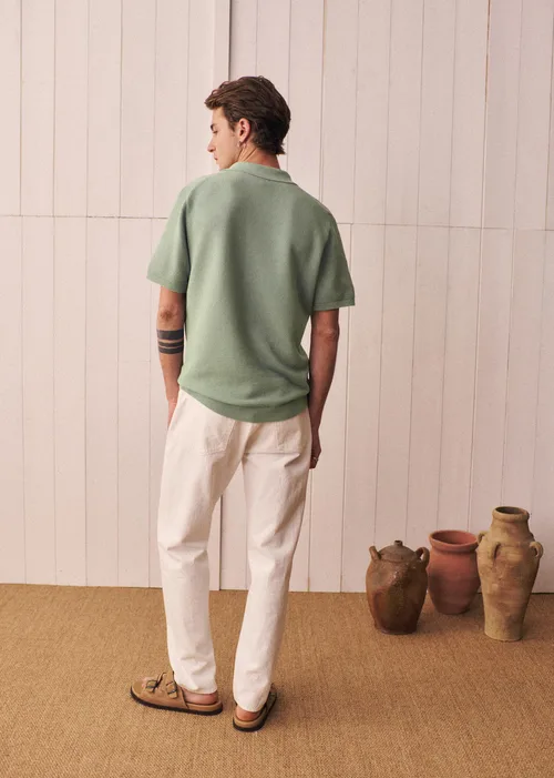Polo Maille Simeone - Vert Sauge — image 5