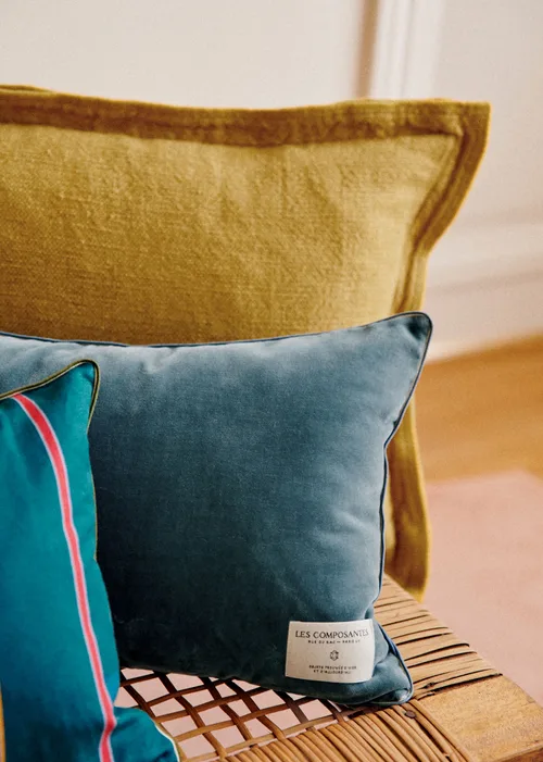 Coussin Velours Édition - Petit modèle - Bleu — image 3