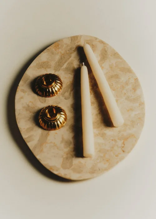 Coffret Bougeoirs Canellato et Chandelles - Laiton — image 3