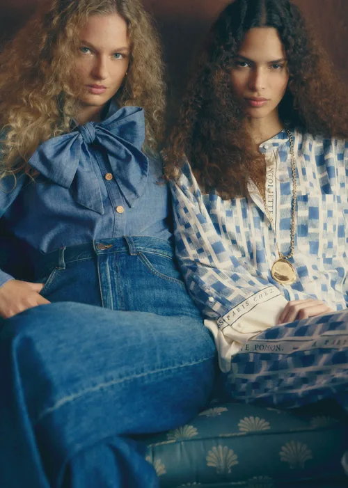Chemise Tazia - Sézane x Antoinette Poisson - Chambray — image 4