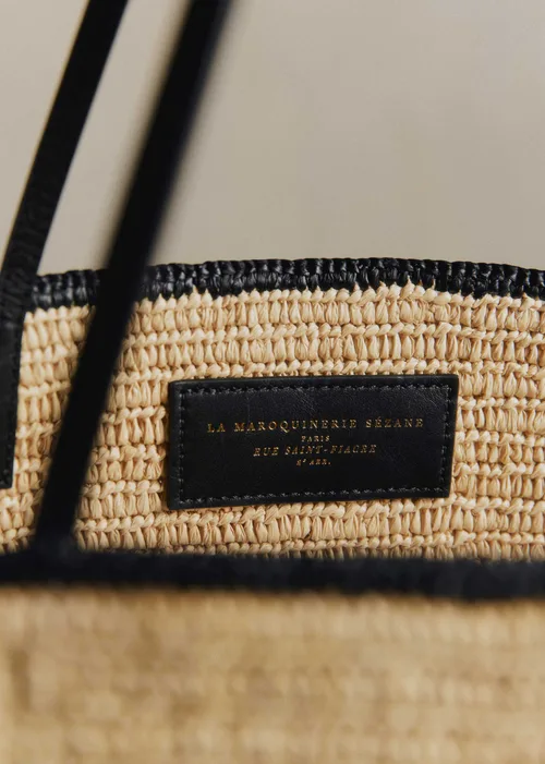 Panier Maia - Raphia Naturel Noir — image 3