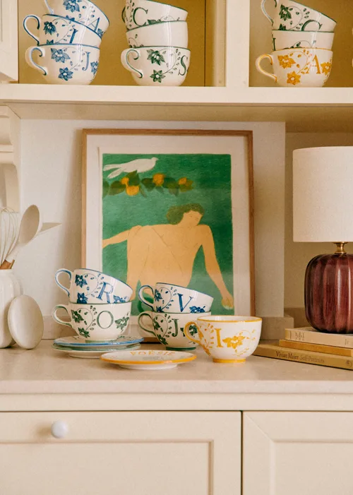 Tasse Poème - Bleu orage - Lettre R — image 3