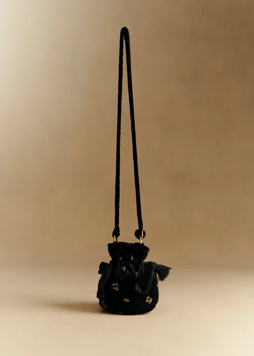 Sac boule - Broderie Fleurs