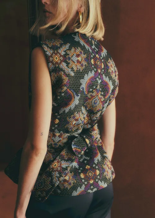 Veste Sebastine - Jacquard Royal Noir — image 4
