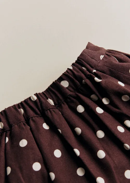 Jupe Côme - Imprimé Pois Ecru Fond Terre — image 6