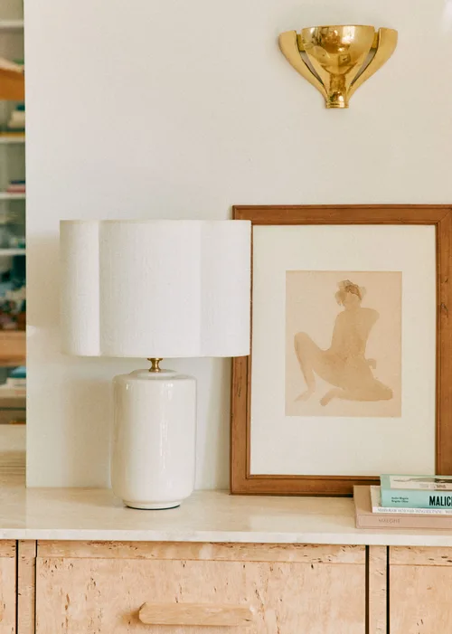 Lampe Mezzo - Crème - Abat-jour Boléro - Jute Écru — image 3