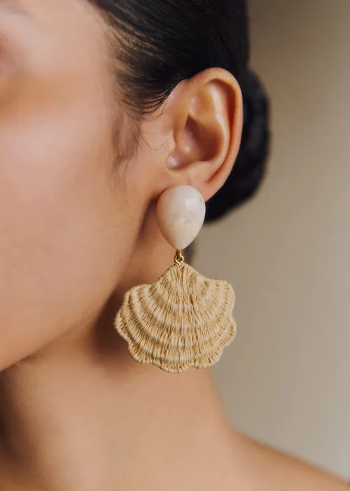 Boucles d'oreilles Valeria - Naturel — image 3