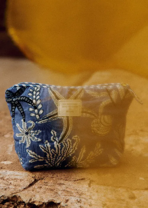Trousse de toilette - Sézane x Inoui Editions - Imprimé Coquillages Bleu — image 4