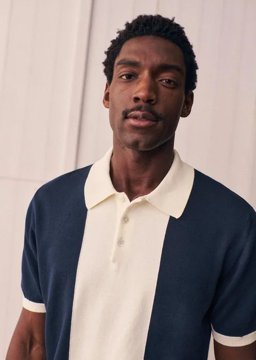 Polo Maille Tommaso - Marine / Ecru — image 5
