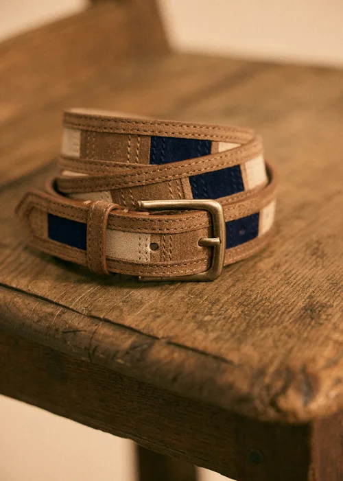Ceinture Sidney Patchwork - Marine / Camel / Beige — image 3