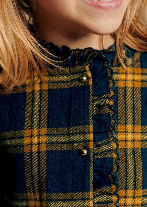 Robe Romy - Carreaux Bleu Nuit — image 3