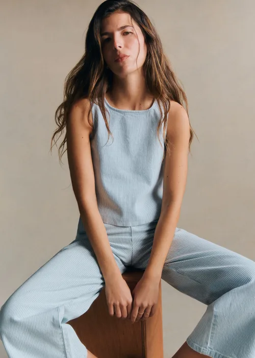 Blouse Amiane - Rayures Denim — image 3