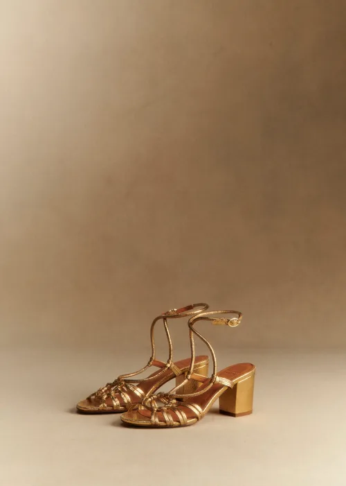 Sandales Gloria - Doré Lisse — image 6