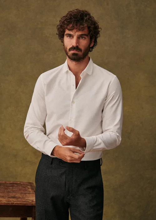 Chemise Bruce Pinpoint - Blanc — image 6