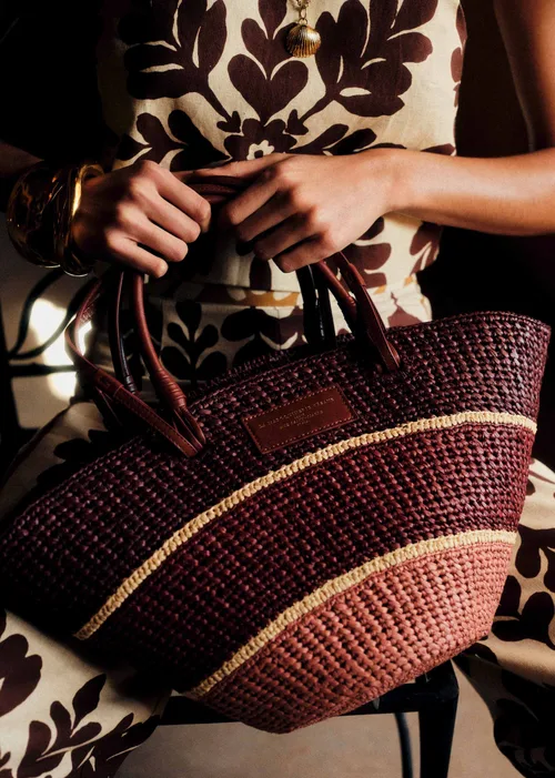Panier Justine - Raphia Rose Multi — image 5