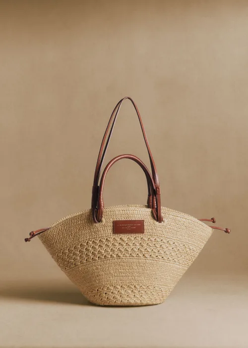 Panier Justine - Raphia Naturel Ajouré