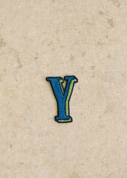 Ecusson vert / bleu - Lettre Y - Bleu — image 2