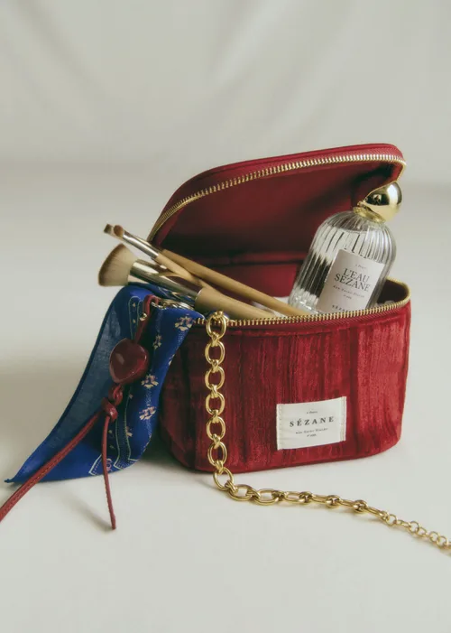 Mini vanity velours frappé - Rouge — image 3