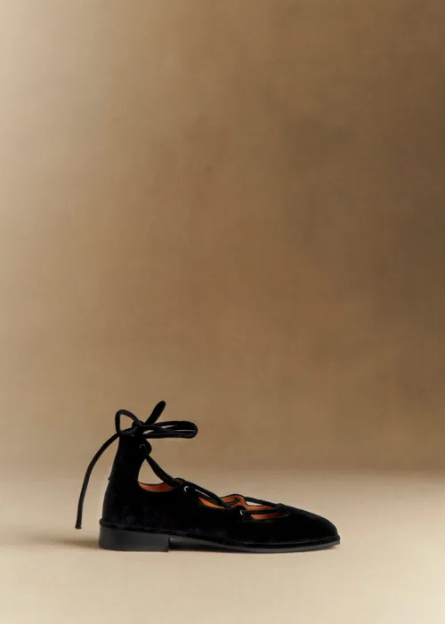 Ballerines Low Leocadie - Noir Velours — image 3