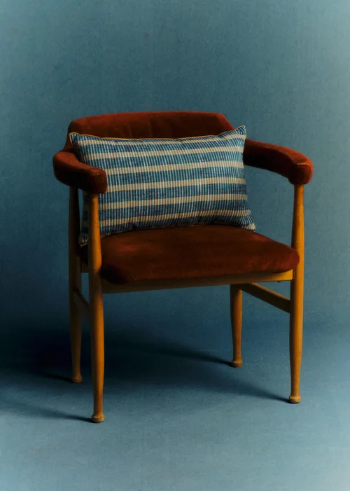 Coussin Tissé Pianissimo - Petit modèle - Bleu — image 3