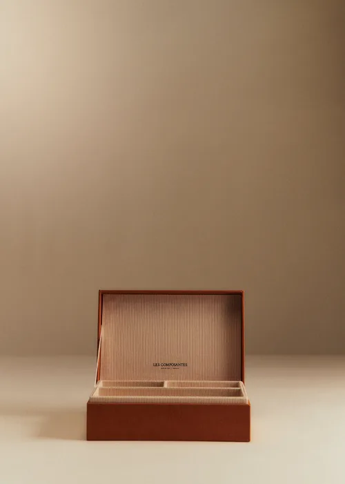 Boîte bijoux matelassée - Caramel — image 3