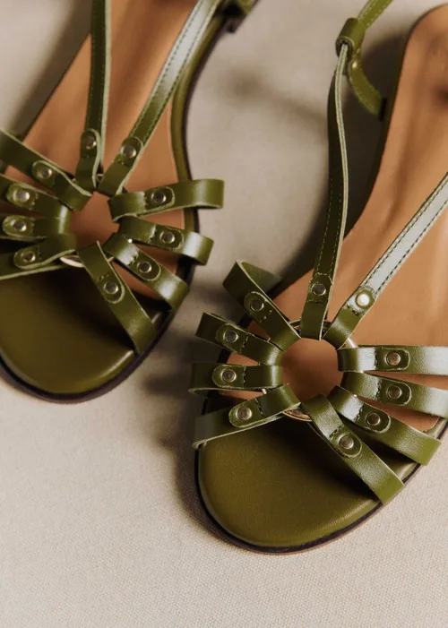 Sandales Low Iris - Vert Olive Lisse — image 4