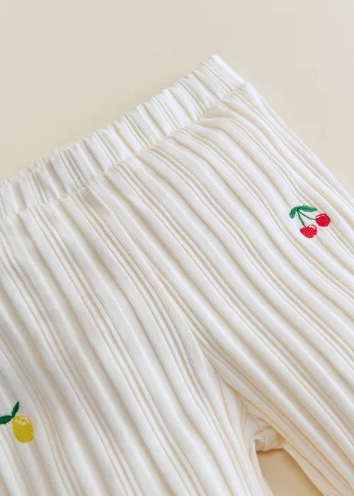 Pantalon Julia - Ecru / Broderie Fruit — image 3