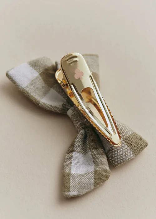 Petite Pince Noeud - Vichy Vert — image 3
