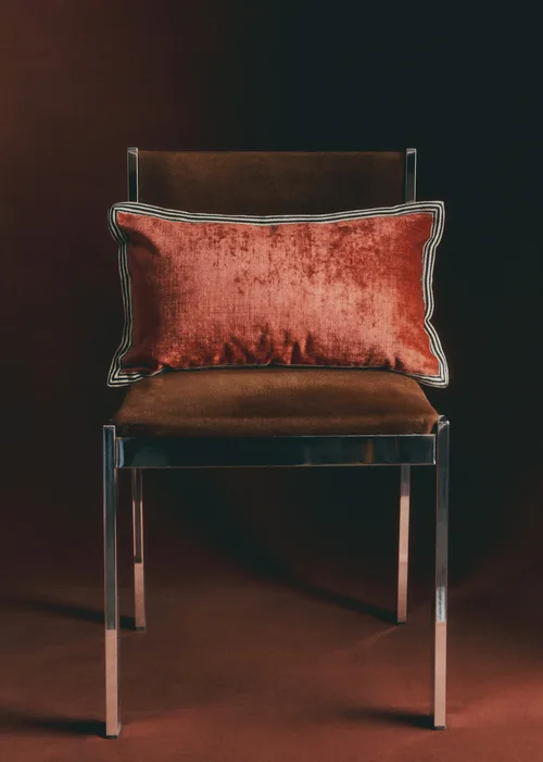 Coussin Velours Texturé - Petit modèle - Sienne — image 5