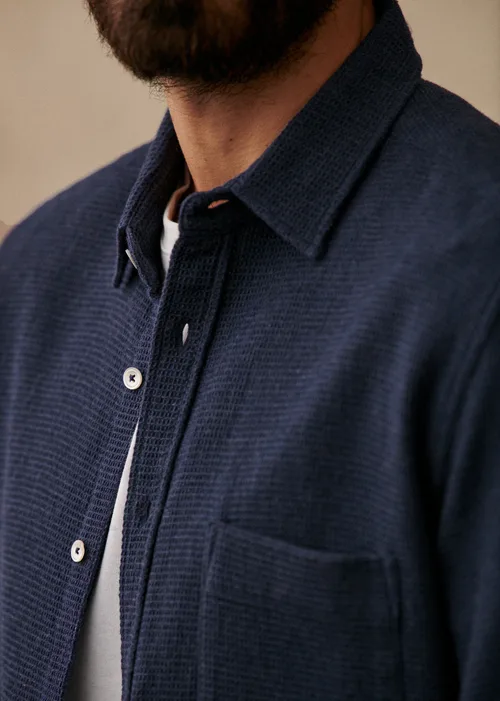 Chemise Lars Waffle - Bleu Chiné — image 7