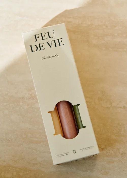 Coffret de 6 chandelles - Ecru, Blush, Olive — image 3