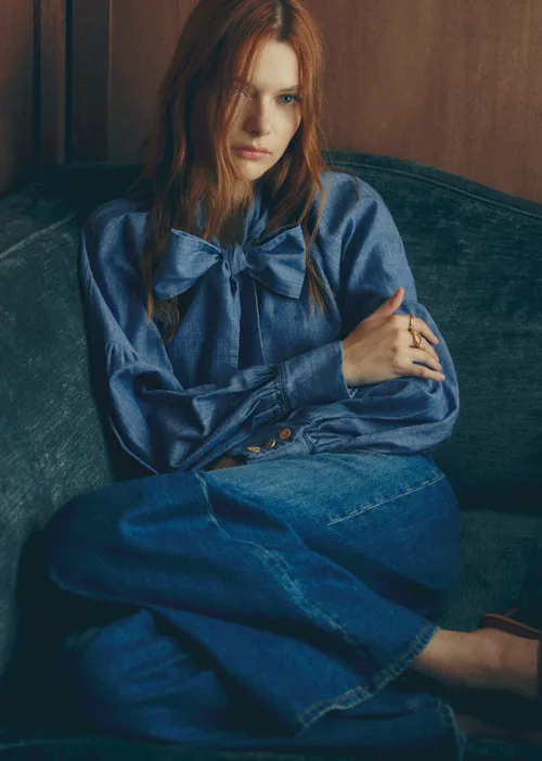 Chemise Tazia - Sézane x Antoinette Poisson - Chambray — image 5