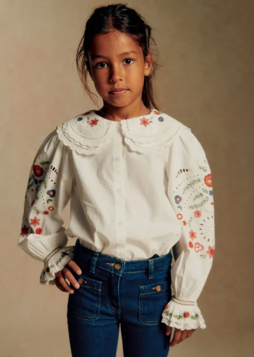 Chemise Gloria - Ecru / broderies multicos — image 3