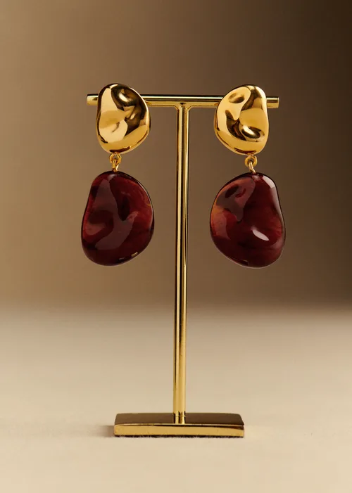 Boucles d'oreilles Solene - Brun Doré — image 3