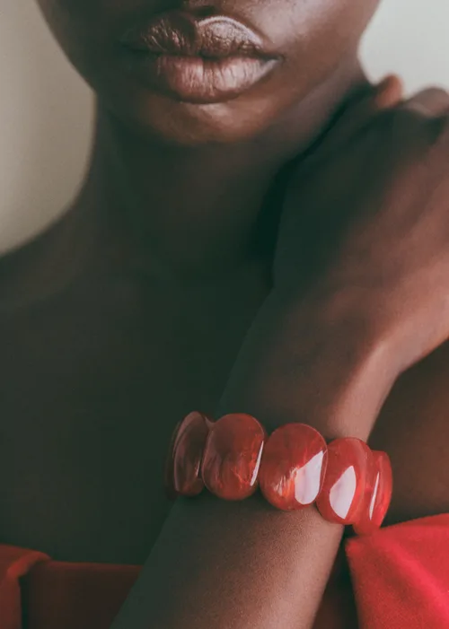 Bracelet Amandine - Rouge Carmin — image 3