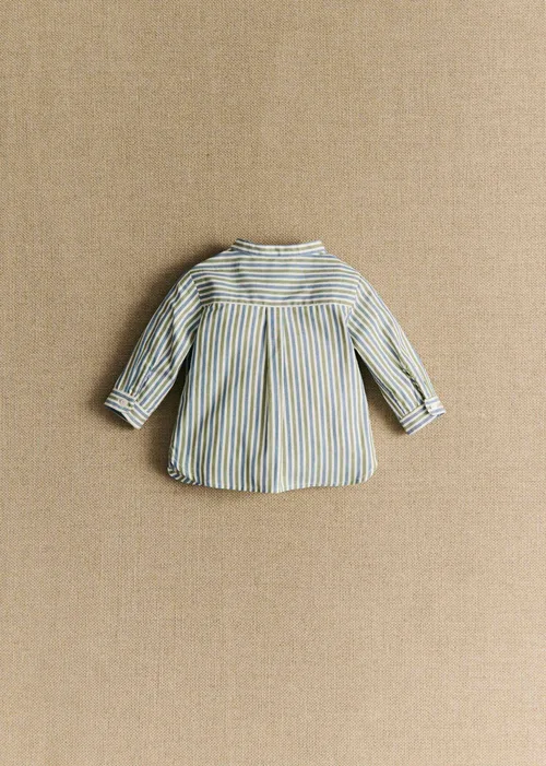 Chemise Benny - Rayure Kaki / Bleu — image 5