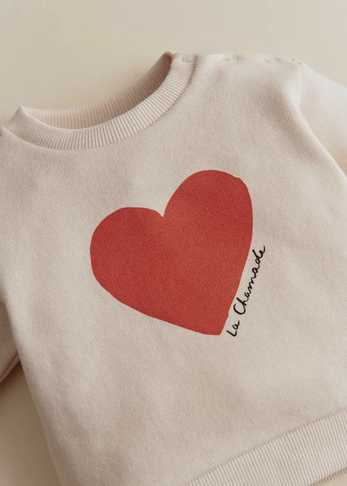 Sweat-Shirt La Chamade - Crème / Rouge — image 2